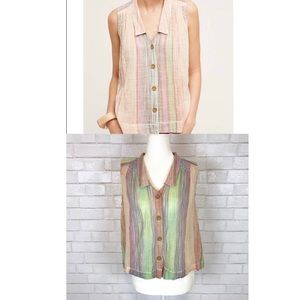 Holding Horses multi color linen top